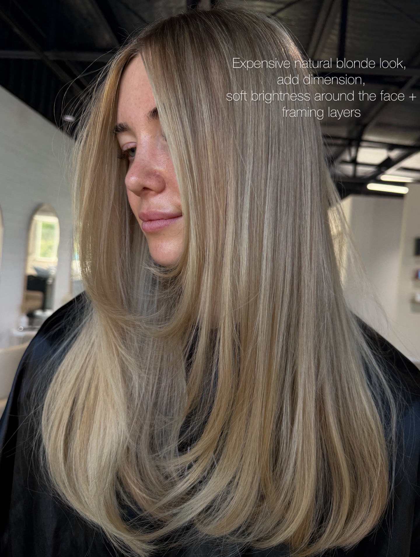 Blonde hair styling